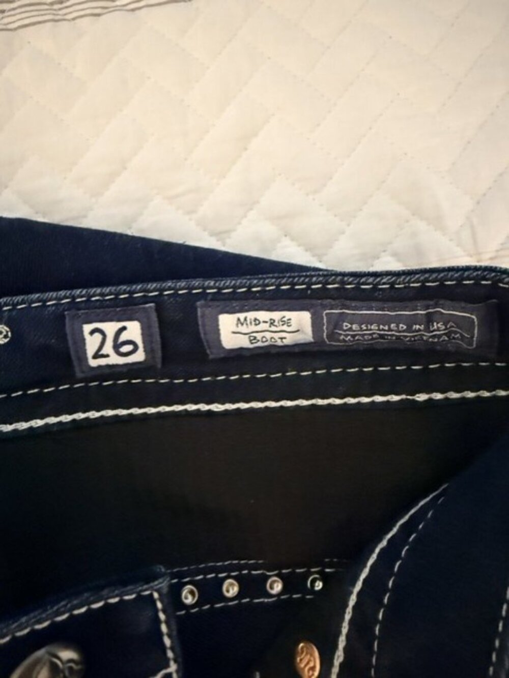 Miss Me Women's Mid Rise Bootcut Denim Jeans - Picture 6 of 6